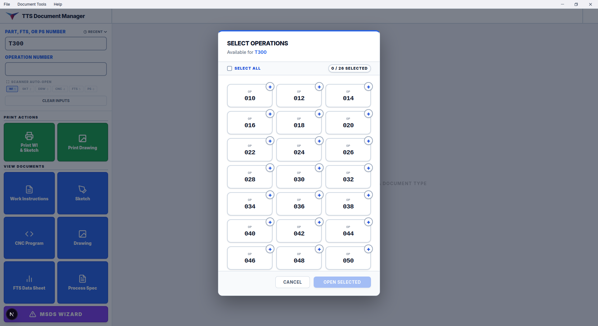 Multi Part Selection